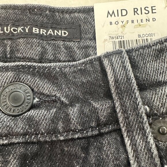 ⭐Lucky Brand Sienna Slim Boyfriend Jean 00/24 Women Mid Rise Metallic Stripes⭐ - Picture 10 of 12